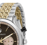 Buy Shop Maserati Legend Chronograph Brown Dial Two Tone Steel Strap Watch For Men - R8873638003 USA Online