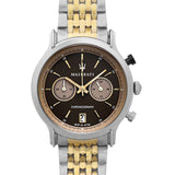 Buy Shop Maserati Legend Chronograph Brown Dial Two Tone Steel Strap Watch For Men - R8873638003 USA Online