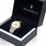 Buy Shop Maserati Legend Chronograph Ivory White Dial Two Tone Steel Strap Watch For Men - R8873638002 USA Online