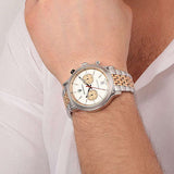 Buy Shop Maserati Legend Chronograph Ivory White Dial Two Tone Steel Strap Watch For Men - R8873638002 USA Online