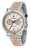 Buy Shop Maserati Legend Chronograph Ivory White Dial Two Tone Steel Strap Watch For Men - R8873638002 USA Online