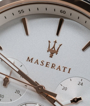 Buy Shop Maserati Epoca White Dial Chronograph Silver Mesh Bracelet Watch For Men - R8873618009 USA Online