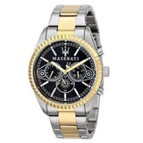 Buy Shop Maserati Competizione Chronograph Black Dial Two Tone Steel Strap Watch For Men - R8853100016 USA Online