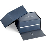 Buy Shop Maserati Triconic Chronograph White Dial Blue Leather Strap Watch For Men - R8871639001 USA Online