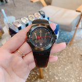 Buy Shop Maserati Potenza 3H STR Black Dial 42mm Leather Strap Watch For Men - R8851108010 USA Online