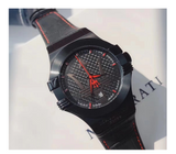 Buy Shop Maserati Potenza 3H STR Black Dial 42mm Leather Strap Watch For Men - R8851108010 USA Online