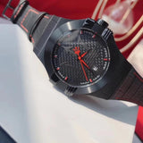Buy Shop Maserati Potenza 3H STR Black Dial 42mm Leather Strap Watch For Men - R8851108010 USA Online
