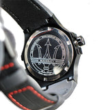 Buy Shop Maserati Potenza 3H STR Black Dial 42mm Leather Strap Watch For Men - R8851108010 USA Online