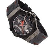 Buy Shop Maserati Potenza 3H STR Black Dial 42mm Leather Strap Watch For Men - R8851108010 USA Online