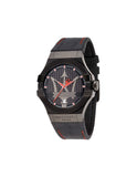 Buy Shop Maserati Potenza 3H STR Black Dial 42mm Leather Strap Watch For Men - R8851108010 USA Online