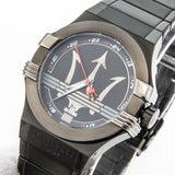 Buy Shop Maserati Potenza 42mm Black Analog Dial Black Strap Watch For Men - R8853108003 USA Online
