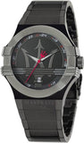 Buy Shop Maserati Potenza 42mm Black Analog Dial Black Strap Watch For Men - R8853108003 USA Online
