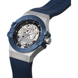 Buy Shop Maserati Potenza 42mm Blue Dial Automatic Silicone Strap Watch For Men - R8821108028 USA Online