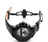 Buy Shop Maserati Potenza Automatic Black Dial Black Leather Strap Stainless Steel Watch For Men - R8821119006 USA Online