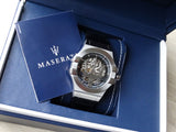 Buy Shop Maserati Potenza Automatic Black Dial Black Leather Strap Watch For Men - R8821108001 USA Online