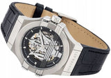 Buy Shop Maserati Potenza Automatic Black Dial Black Leather Strap Watch For Men - R8821108001 USA Online