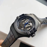 Buy Shop Maserati Potenza Automatic Black Dial Black Leather Strap Watch For Men - R8821108009 USA Online