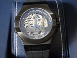 Buy Shop Maserati Potenza Automatic Black Dial Black Leather Strap Watch For Men - R8821108009 USA Online