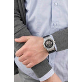 Buy Shop Maserati Potenza Automatic Black Dial Black Leather Strap Watch For Men - R8821108038 USA Online