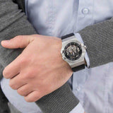 Buy Shop Maserati Potenza Automatic Black Dial Black Leather Strap Watch For Men - R8821108038 USA Online