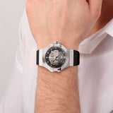 Buy Shop Maserati Potenza Automatic Black Dial Black Leather Strap Watch For Men - R8821108038 USA Online