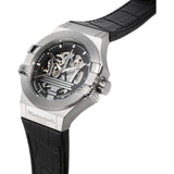 Buy Shop Maserati Potenza Automatic Black Dial Black Leather Strap Watch For Men - R8821108038 USA Online
