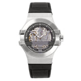 Buy Shop Maserati Potenza Automatic Black Dial Black Leather Strap Watch For Men - R8821108038 USA Online