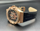 Buy Shop Maserati Potenza Automatic Rose Gold Dial Black Leather Strap Watch For Men - R8821108002 USA Online