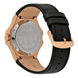 Buy Shop Maserati Potenza Automatic Rose Gold Dial Black Leather Strap Watch For Men - R8821108002 USA Online
