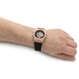 Buy Shop Maserati Potenza Automatic Skeleton Black Dial Black Leather Strap Watch For Men - R8821108039 USA Online