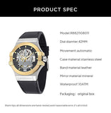 Buy Shop Maserati Potenza Automatic Skeleton Dial Black Leather Strap Watch For Men - R8821108011 USA Online