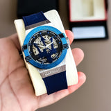 Buy Shop Maserati Potenza Automatic Skeleton Dial Blue Rubber Strap Watch For Men - R8821108035 USA Online