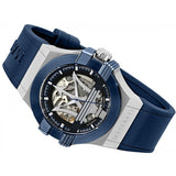 Buy Shop Maserati Potenza Automatic Skeleton Dial Blue Rubber Strap Watch For Men - R8821108035 USA Online