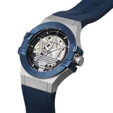 Buy Shop Maserati Potenza Automatic Skeleton Dial Blue Rubber Strap Watch For Men - R8821108035 USA Online