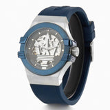 Buy Shop Maserati Potenza Automatic Skeleton Dial Blue Rubber Strap Watch For Men - R8821108035 USA Online
