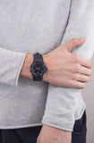 Buy Shop Maserati Potenza Black Dial 42mm Blue Leather Strap Watch For Men - R8851108007 USA Online