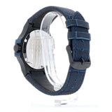 Buy Shop Maserati Potenza Black Dial 42mm Blue Leather Strap Watch For Men - R8851108007 USA Online