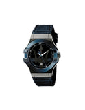 Buy Shop Maserati Potenza Black Dial 42mm Blue Leather Strap Watch For Men - R8851108007 USA Online