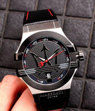 Buy Shop Maserati Potenza Black Dial Black Leather Strap Watch For Men - R8851108001 USA Online