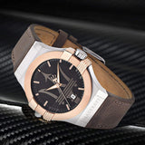 Buy Shop Maserati Potenza Black Dial Brown Leather Strap Watch For Men - R8851108014 USA Online