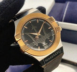 Buy Shop Maserati Potenza Black Dial Brown Leather Strap Watch For Men - R8851108014 USA Online