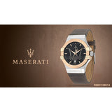 Buy Shop Maserati Potenza Black Dial Brown Leather Strap Watch For Men - R8851108014 USA Online