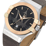 Buy Shop Maserati Potenza Black Dial Brown Leather Strap Watch For Men - R8851108014 USA Online