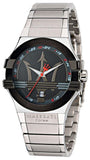 Buy Shop Maserati Potenza Black Dial Silver Steel Strap Watch For Men - R8853108001 USA Online