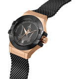 Buy Shop Maserati Potenza Black Mesh Bracelet Black Dial Watch For Men - R8853108010 USA Online