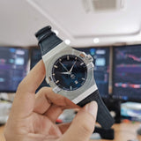 Buy Shop Maserati Potenza Blue Dial Blue Leather Strap Watch For Men - R8851108015 USA Online