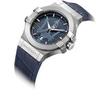 Buy Shop Maserati Potenza Blue Dial Blue Leather Strap Watch For Men - R8851108015 USA Online