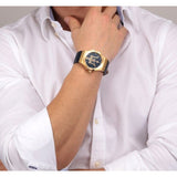 Buy Shop Maserati Potenza Blue Dial Blue Leather Strap Watch For Men - R8851108035 USA Online
