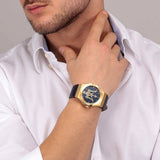 Buy Shop Maserati Potenza Blue Dial Blue Leather Strap Watch For Men - R8851108035 USA Online