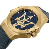 Buy Shop Maserati Potenza Blue Dial Blue Leather Strap Watch For Men - R8851108035 USA Online